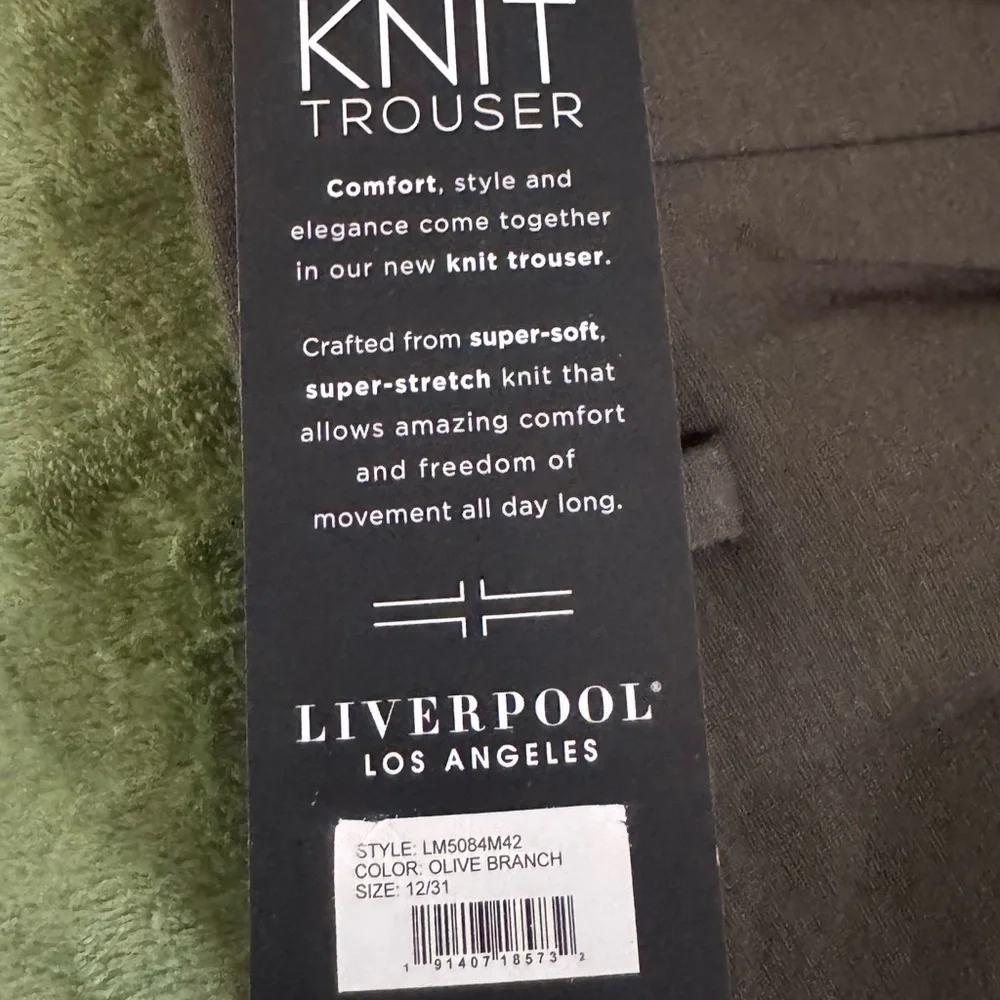 Liverpool Los Angeles Kelsey Knit ‘Olive Branch’ Trousers - Picture 7 of 8